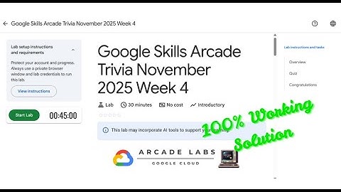 Google Skills Arcade Trivia November 2025 Week 4 | #qwiklabs #arcade #solution #googlecloud #2025
