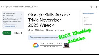Google Skills Arcade Trivia November 2025 Week 4 | #qwiklabs #arcade #solution #googlecloud #2025