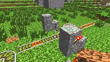 Minecraft: Minecart T-intersection / station