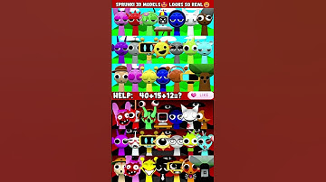 Sprunki 3D Models🤩 LOOKS VERY REALISTIC 😄 vs Horror Phase - incredibox sprunki animation