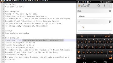 Tasker tutorial: Create a shopping list using arrays and variables.