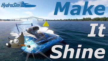 Metallic Layer in GIMP for HydroSim boats - Make the hydroplane metallic and relective