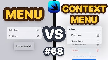 Menu VS Context Menu In SwiftUI (Breaking down the difference between Menu and Context Menu)