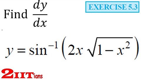 Continuity and Differentiability Exercise 5.3 Q 14 Class 12 NCERT | Differentiation IIT JEE