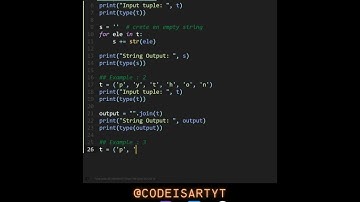 How can I convert a Python tuple to string in Python | Python Examples | Python Coding Tutorial