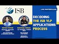 Session with isb admissions team  decoding the isb ylp 2023 admissions process