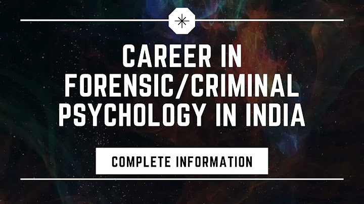 What degree do you need to be a criminal psychologist