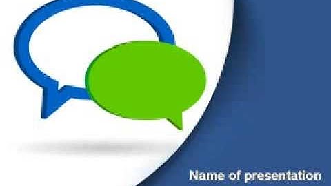 Chatting Bubbles PowerPoint Template by PoweredTemplate.com