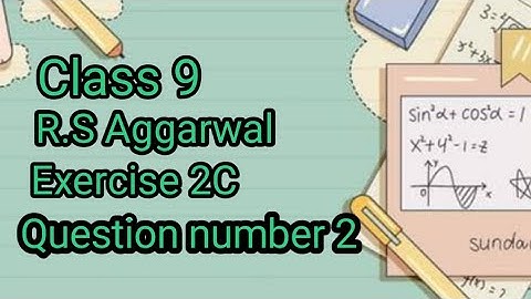 Class 9th R.S Aggarwal Chapter 2 || Polynomials || Exercise 2C Question number 2 Full solution.