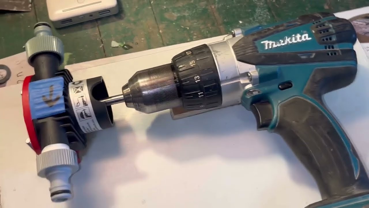 Pompe , Pomper @wolfcraft du fioul domestique essence eau gasoil avec une perceuse ￼cuve