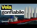 Navi ibride con la vela gonfiabile e automatizzata: ecco come funziona WISAMO