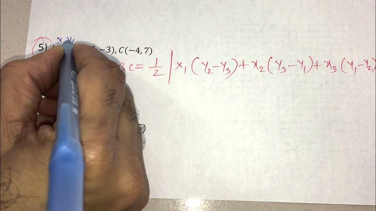 AREA OF A TRIANGLE BY SHOELACE FORMULA METHOD YouTube