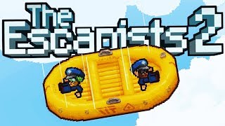 ESCAPING a PRISON PLANE Using a LIfe Raft! - The Escapists 2 Gameplay