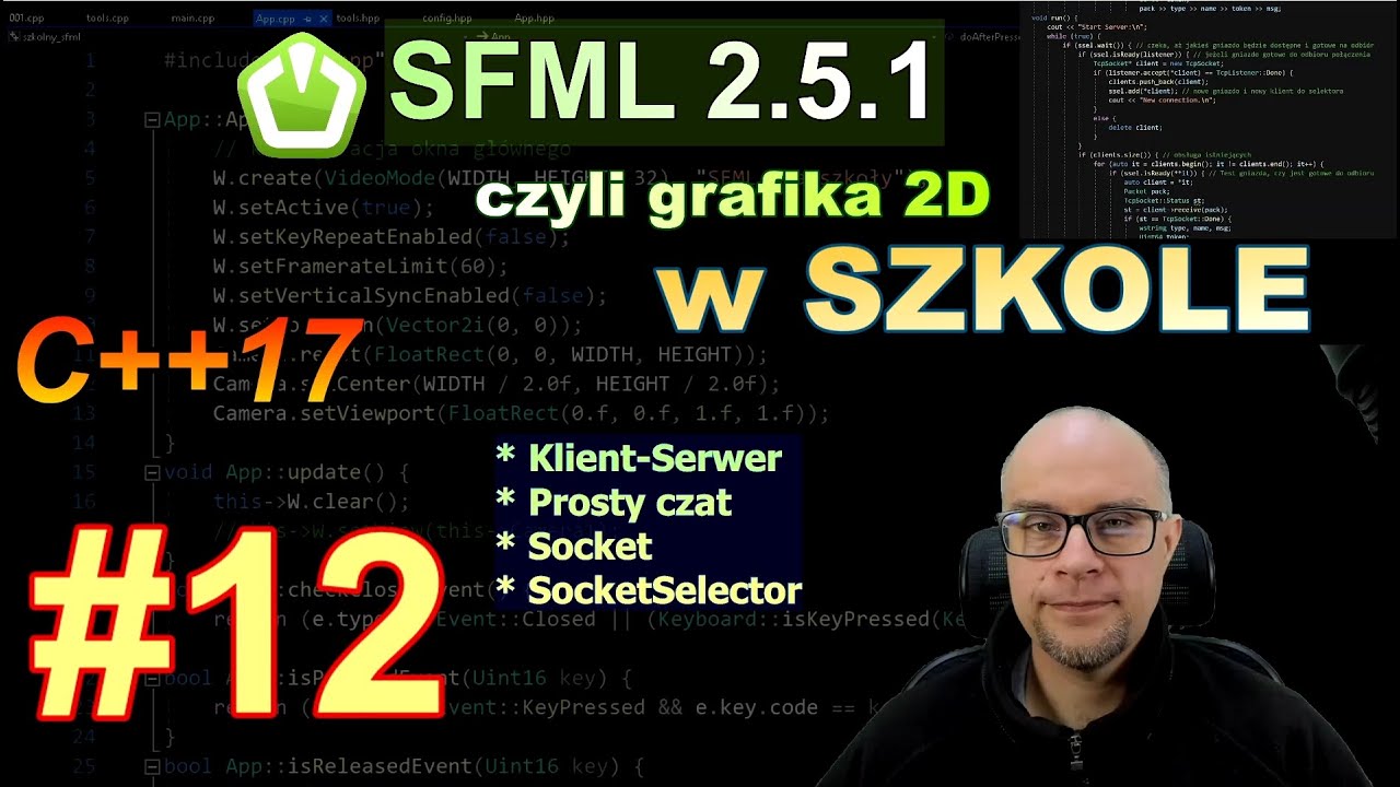 SFML czyli grafika 2D w szkole#12. Programowanie sieciowe. Czat.