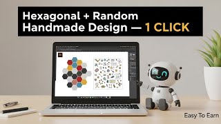 Hexagonal + Handmade Random Design in Illustrator — Just 1 Click!