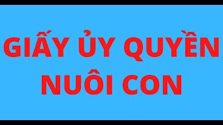 Top 8 Cách Làm Giấy Ủy Quyền Nuôi Con Mới Nhất Năm 2022