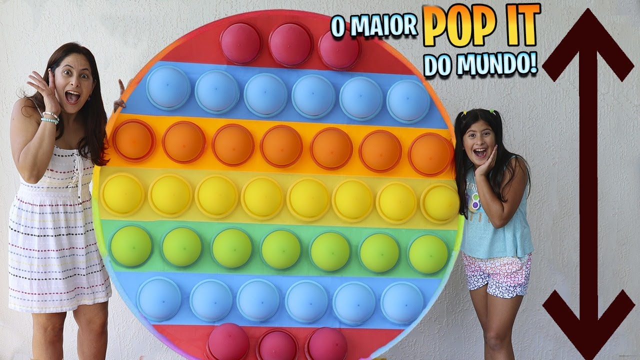 POP IT GIGANTE de cartolina para incentivar as crianças a