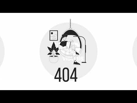 Loading rocket launch and 404 error cozy relaxing black and white line animation pack