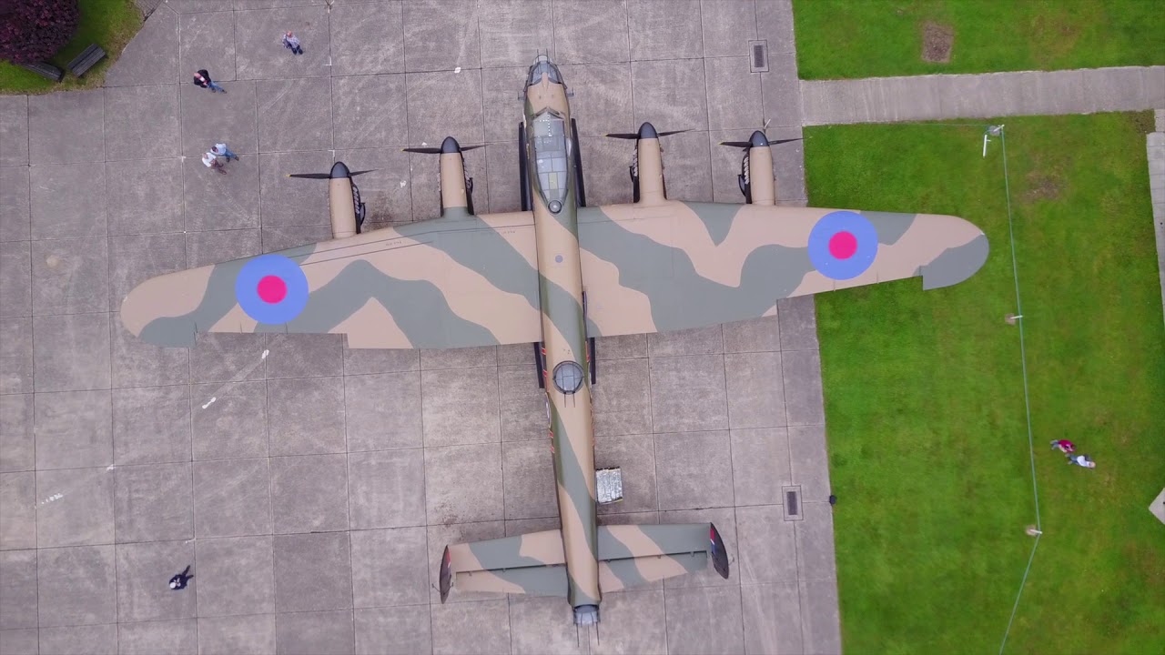 Avro Lancaster NX611 Just Jane by drone
