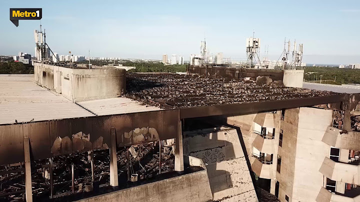 Imagens aéreas mostram completa destruição de 3º piso da AL-BA