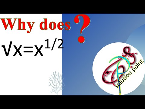 Why does "x to the power half means square root?||Solution Point