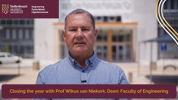 2025 End-of-year message from Prof Wikus van Niekerk, Dean of the Faculty of Engineering
