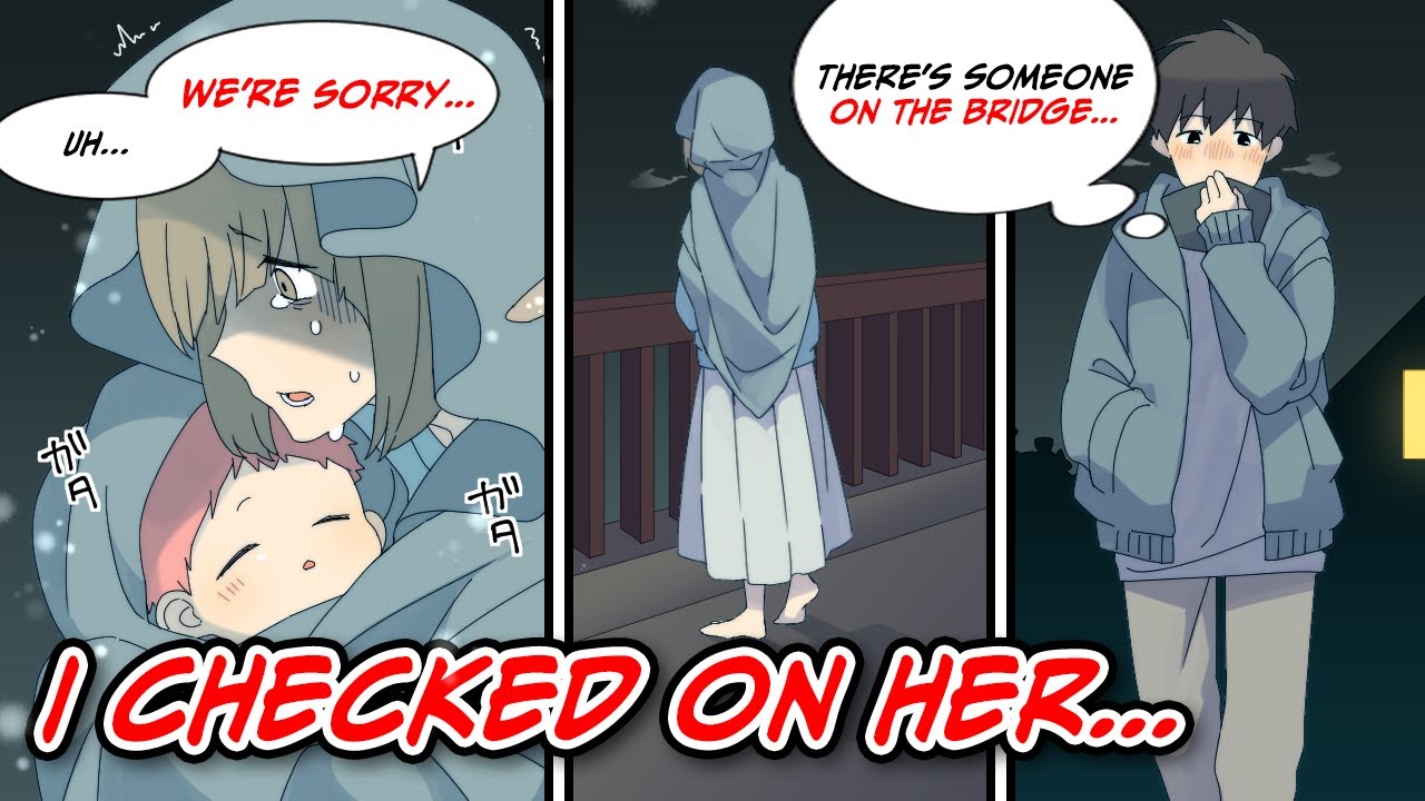 I checked on a lady who was standing alone in the middle of the night Manga dub