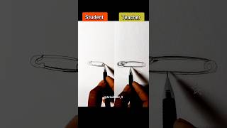 How to draw a safety pin 😱🔥🧷 #drawing #youtubeshorts #shorts #viral #trending  #‎@ArtwithBir_9