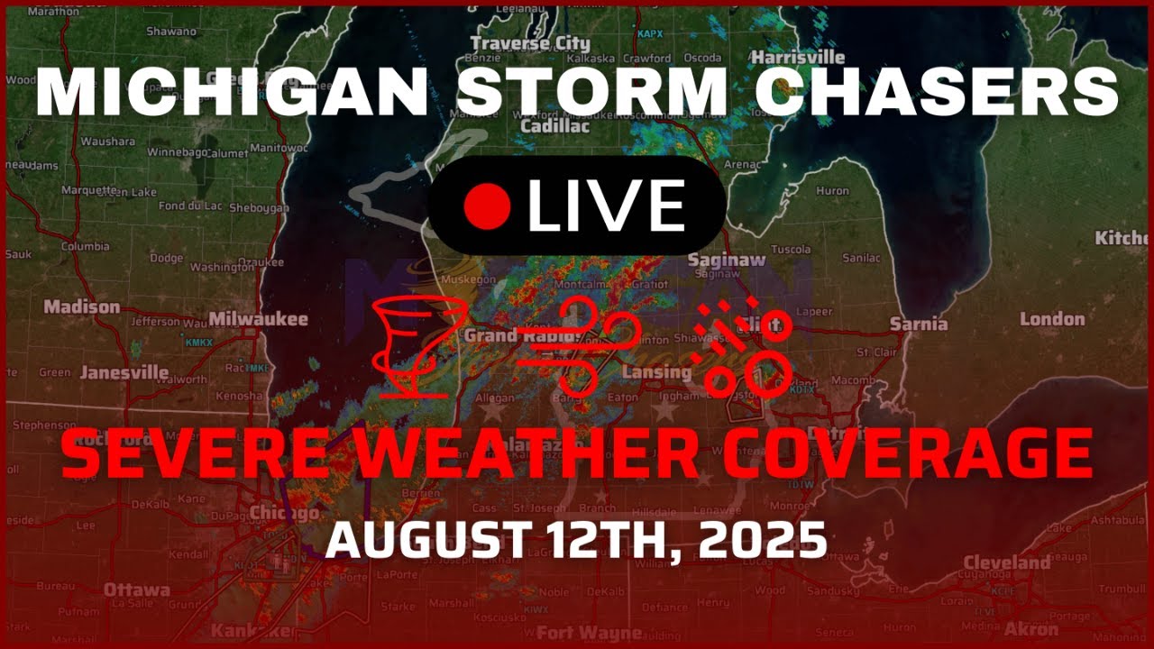 Michigan Severe Weather Coverage - August 12th, 2025 - YouTube