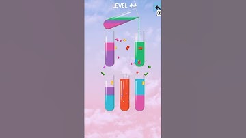 Water sort puzzled game level 44 solution.| short videob| android game | walkthrough game |