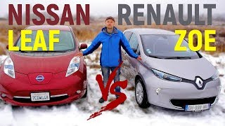 Nissan Leaf VS Renault ZOE - сравнение электромобилей