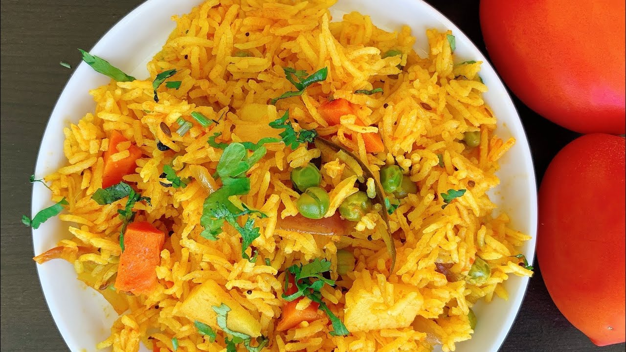 Tomato rice/ Tomato Batha / Tomato Pulao / Kavita's Kitchen & Travel ...