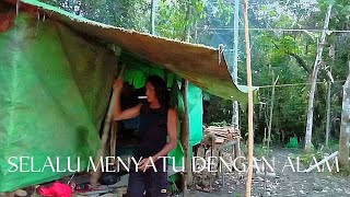 bertahan hidup dihutan makan umbut Lanka bersama istri makan enak tidur nyenyak