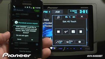 How To - AVH-X4500BT - Bluetooth Pair A Phone With The In Dash Receiver