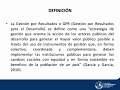 GESTION POR RESULTADOS 1  Definiciones