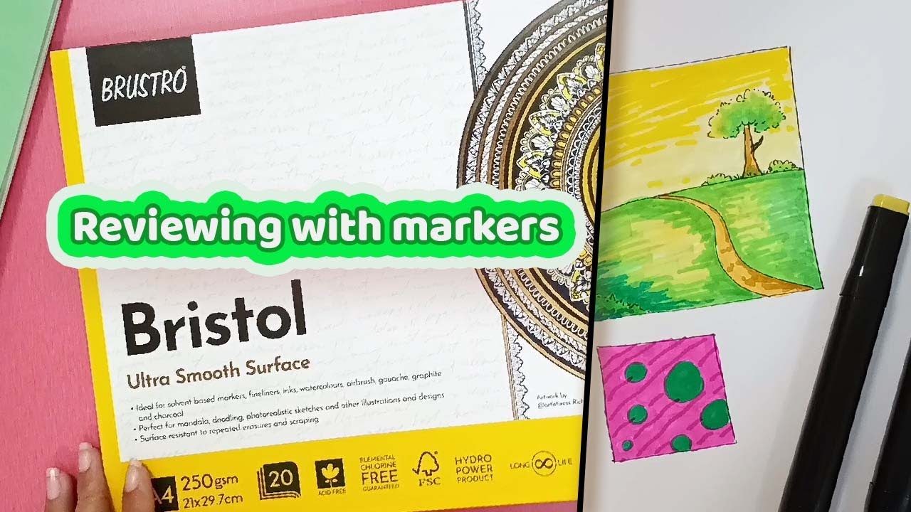 BRUSTRO Bristol Ultra Smooth Glued Pad Review - Trying with Alcohol Markers