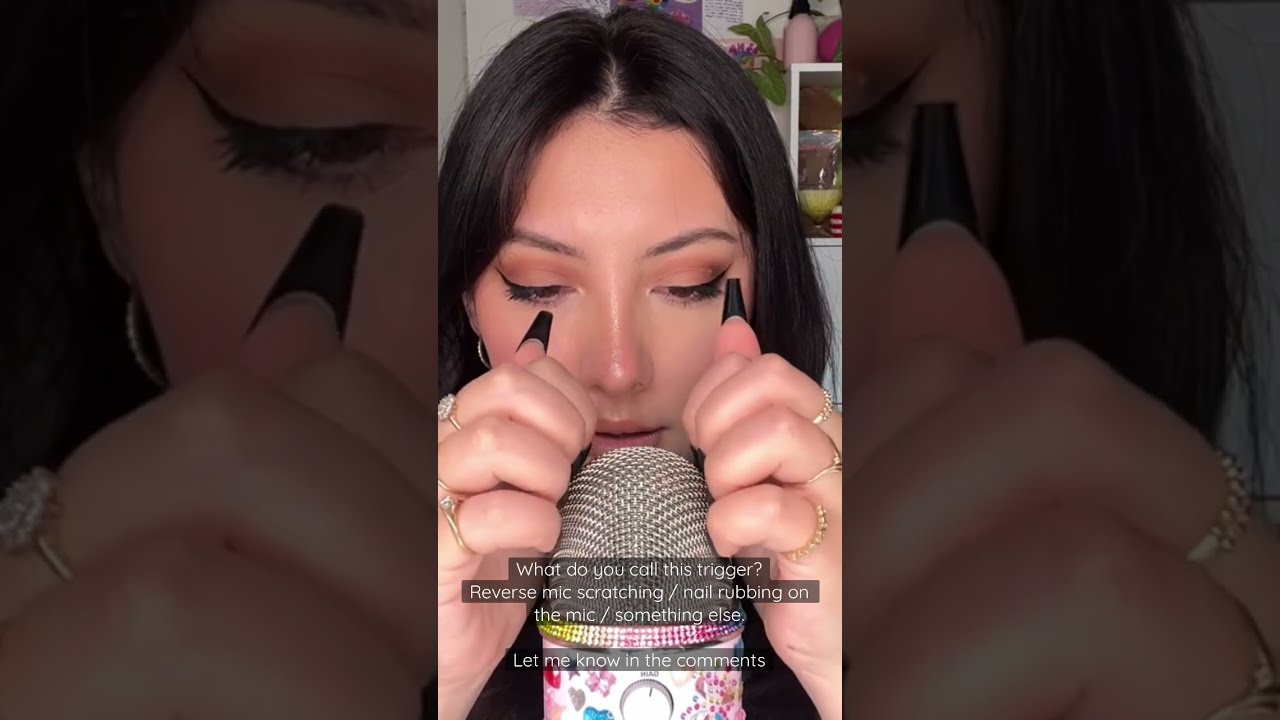 ASMR rare and specific trigger reverse mic scratching (full video on my channel)