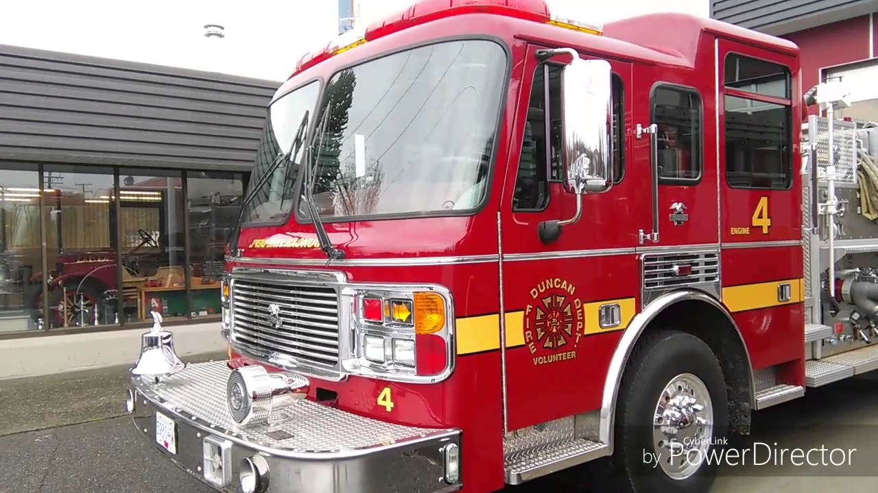 Duncan Vol. Fire Dept. Fleet at station. E4 E5 T6 R9 L1 YouTube