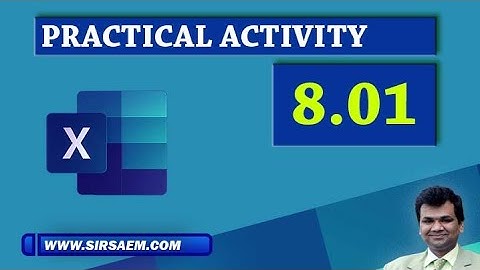 A-Level IT Spreadsheets Course Book Practical Activity -- 8.01 -- A Level IT 9626