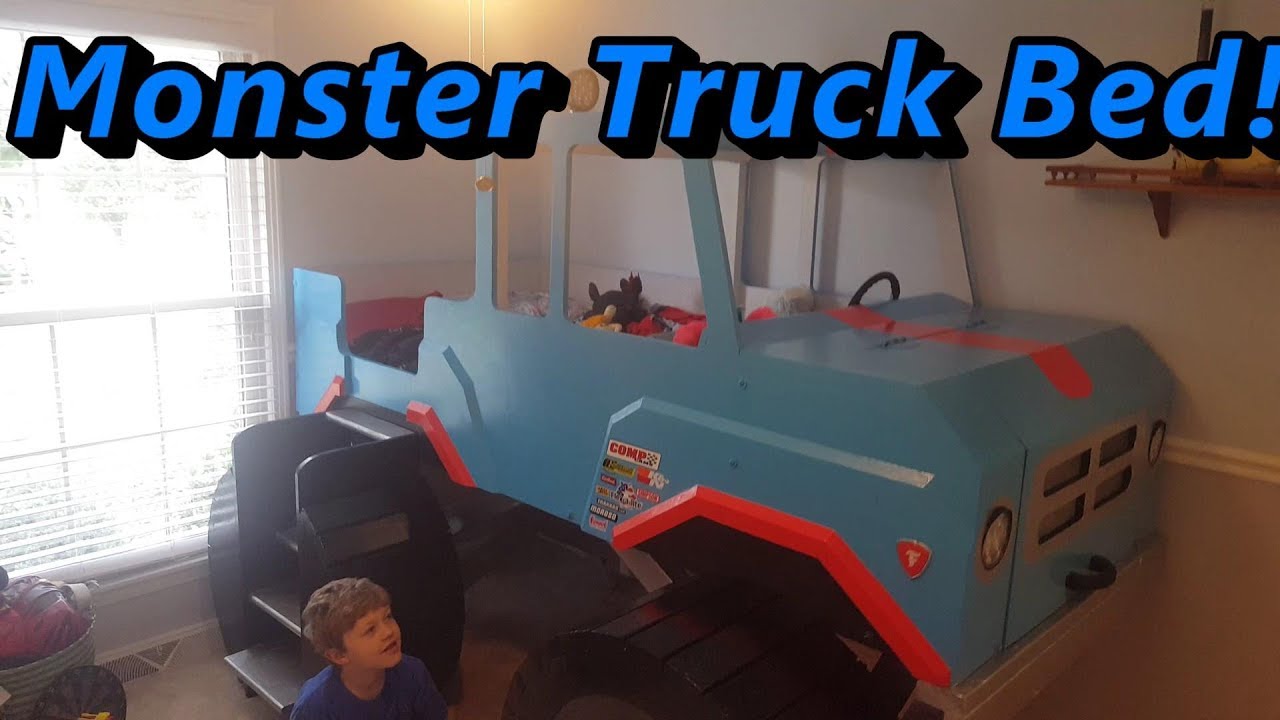 monster truck kids bed