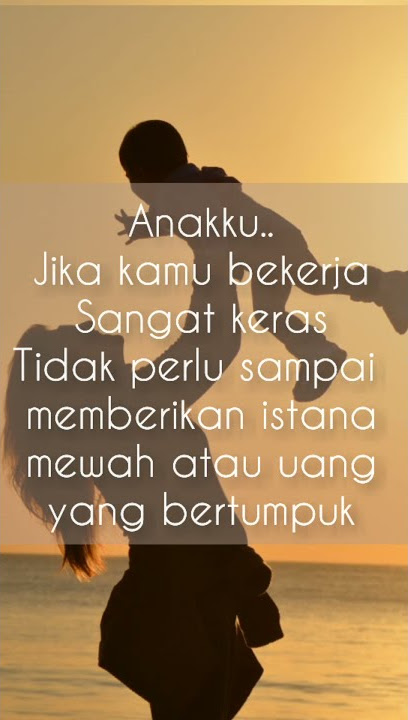 Dari Ibu untuk Anak ku || quotes Kang Maman || story WA