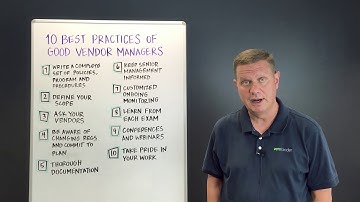 Third Party Thursday Video: 10 Best Practices of Good Vendor Managers