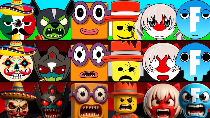 Incredibox Sprunki OC Phase 1 to Phase 3 C Alphabet Lore, Two Numberblocks, Japan, Fortnite