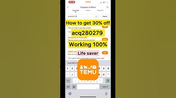 How to get 30 % off on Temu | Temu coupon code discount Temu + Temu tutorial #temu #asmr #fashion