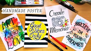 Handmade Poster | Hand Painted Wall Hanging | Easy DIY Wall Hanging  | Hand lettering | Calligraphy