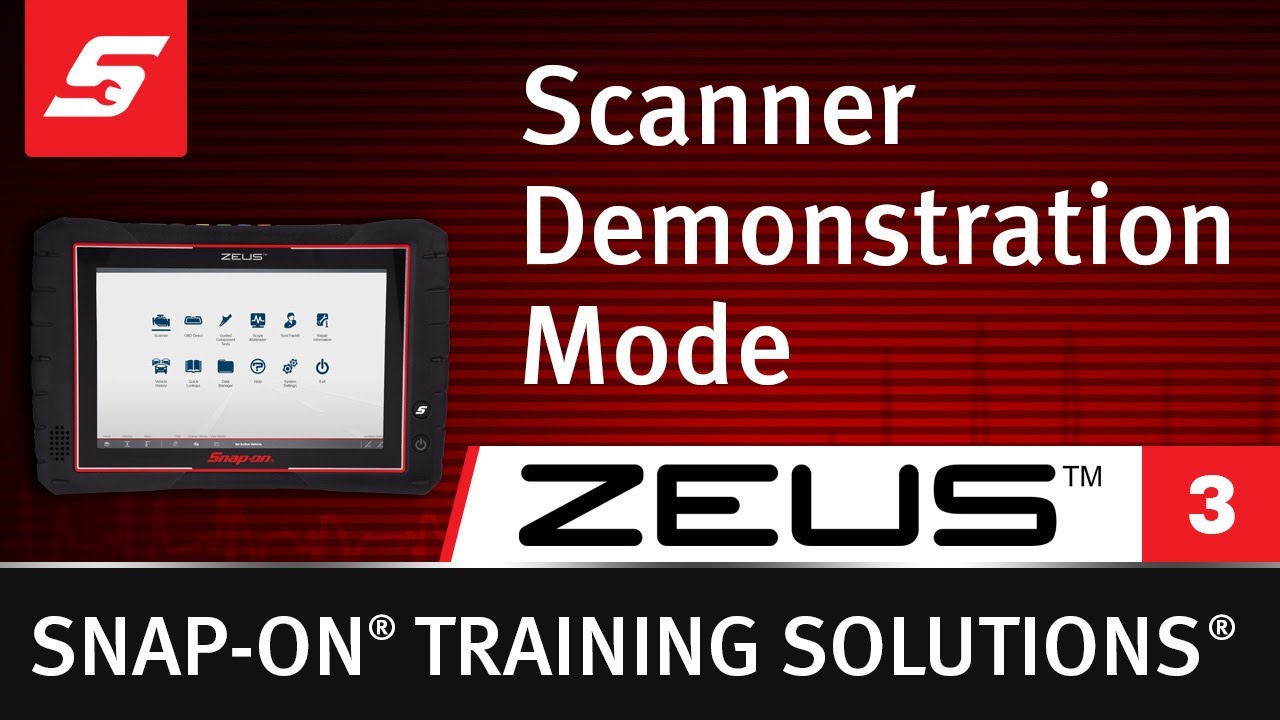 Scanner Demonstration Mode ZEUS® (Pt. 3/14) Snapon Training