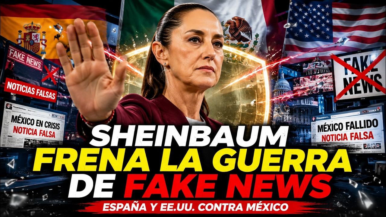 Sheinbaum frena red de Fake News de España y EE.UU. contra México
