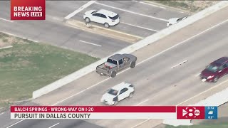 Dallas wrong-way chase: Full chopper footage