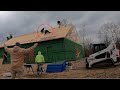 This Was SCARY, SLIDING OFF THE ROOF While Decking...Building A Off-Grid House