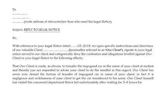 How to write Reply to Legal Notice#sample legal drafts#legal drafting solutions for lawyers
